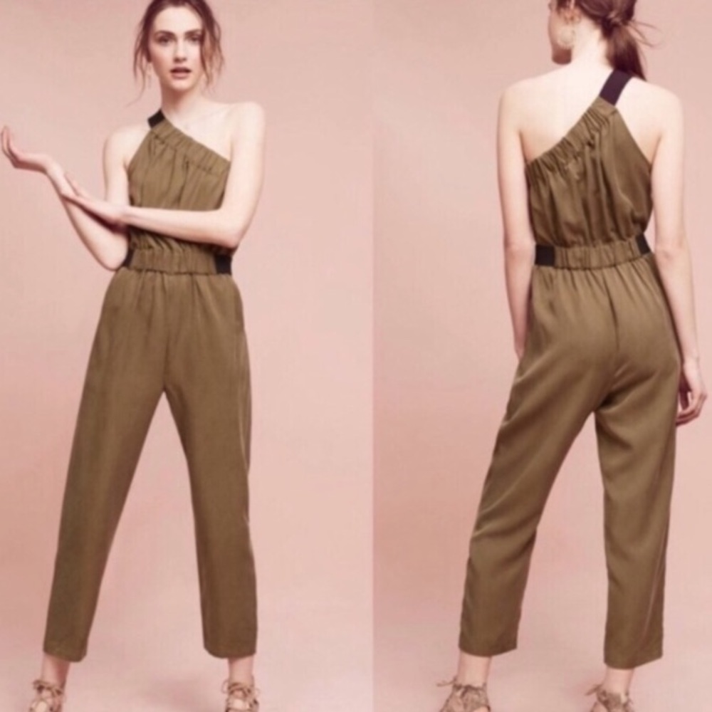 Anthropologie One Shoulder Jumpsuit